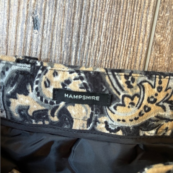 Talbots Hampshire Paisley Ankle Pants Black/Gray/Beige Women's Size 6 - Picture 4 of 16
